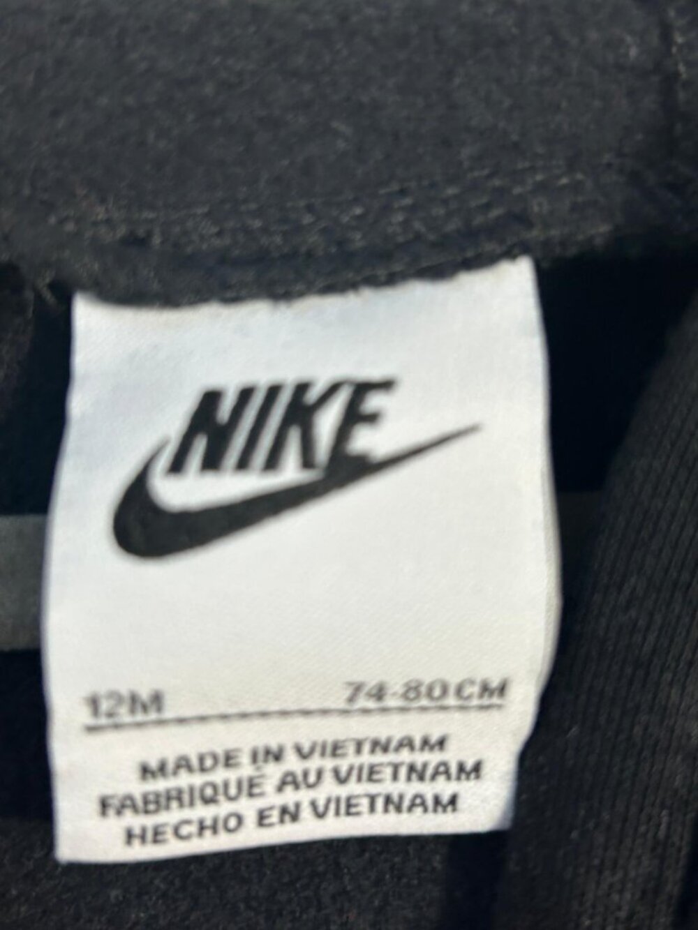 Nike Toddler Black Pullover Hoodie 1972 Swoosh Logo 12M 74–80 cm - Picture 3 of 5